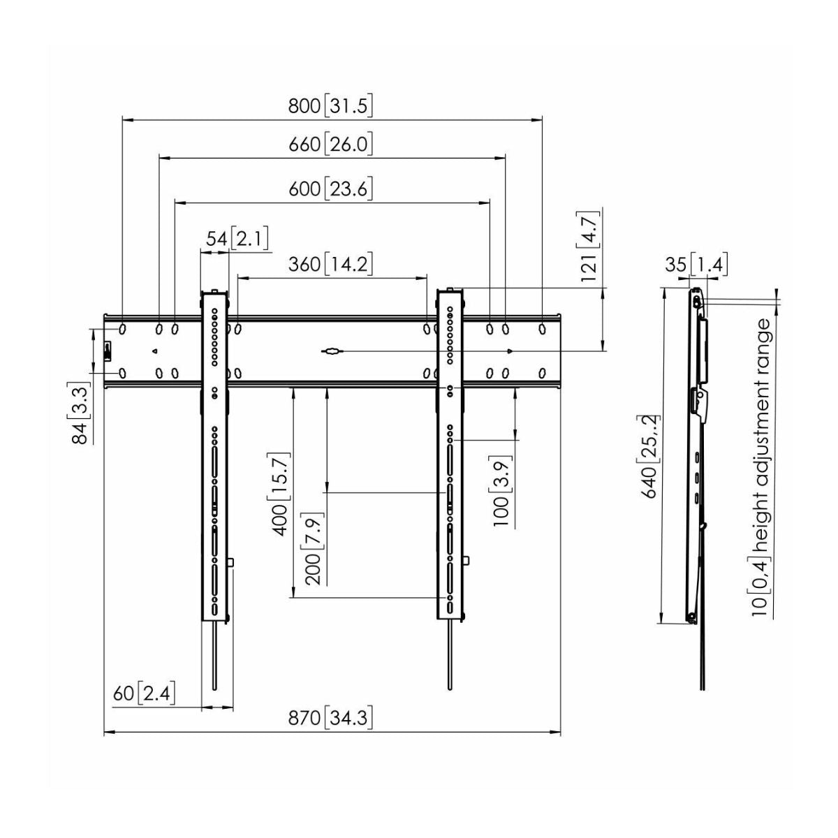 Vogels PFW 6800 Fiksni stenski TV nosilec, 55" do 80", 100kg