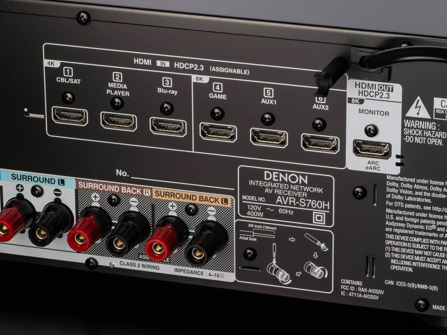 Denon AVR-S 760 HEOS 7.2-kanalni AV reciever, črn