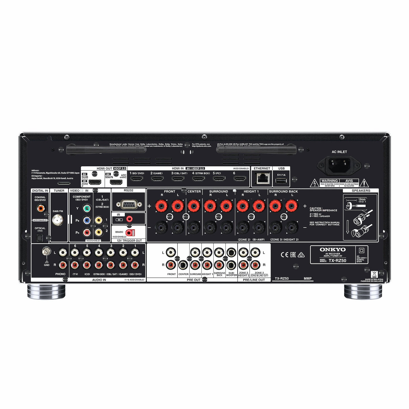 ONKYO TX-RZ50 9.2-kanalni AV sprejemnik, črn