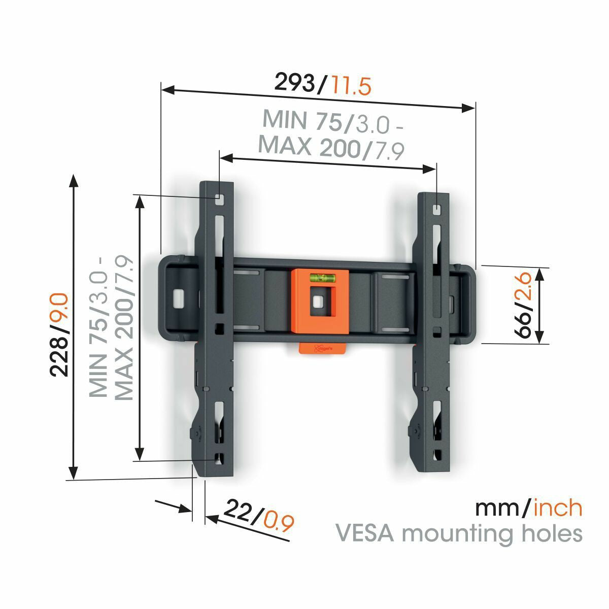 Vogels TVM 1203 Quick Fiksni TV stenski nosilec, 19" do 50", 30kg, črn