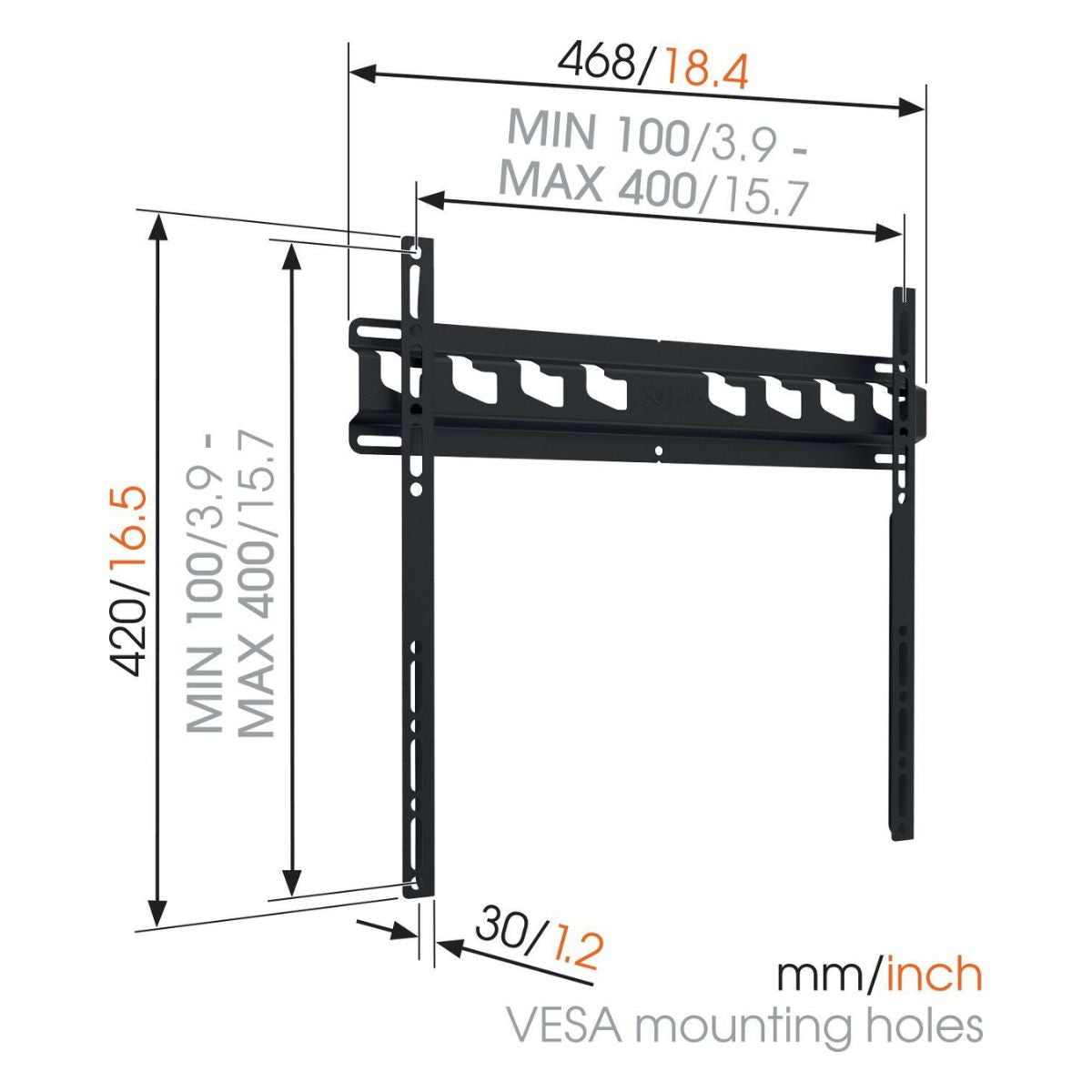 Vogels MA 3000 Fiksni stenski TV nosilec  32" do 65", 60kg