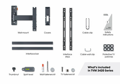 Vogels TVM 3423 Full-Motion stenski nosilec za TV, 32" do 65", 20°+120°, 25kg, Črn