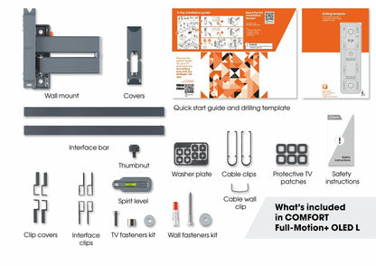 Vogels TVM 3663 Full-Motion OLED stenski nosilec, 40" do 77", 20°+180°, 35kg, črn